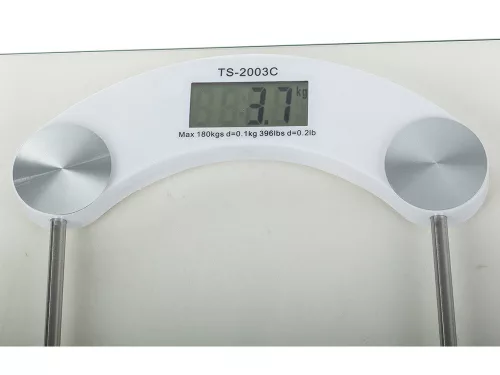 Elektronikus fürdőszobai üveg mérleg 180 kg-ig LCD kijelzővel