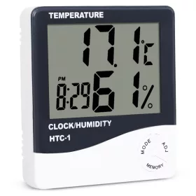   Elektronikus LCD hőmérő és óra,  dátum és ébresztő funkcióval