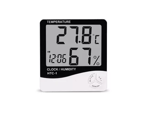 Elektronikus LCD hőmérő és óra,  dátum és ébresztő funkcióval