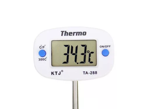 LCD konyhai maghőmérő, tűszonda húshoz