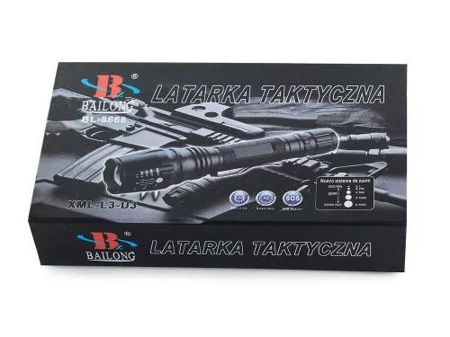 Bailong Taktikai zseblámpa LED (Cree Zoom XM-L3-U3) v1