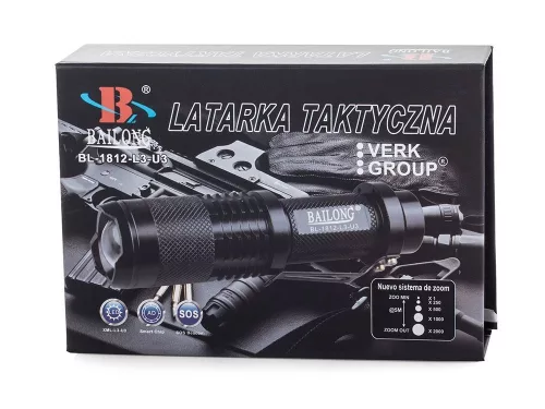 Bailong 1812 Taktikai zseblámpa LED (Cree Zoom XM-L3-U3)