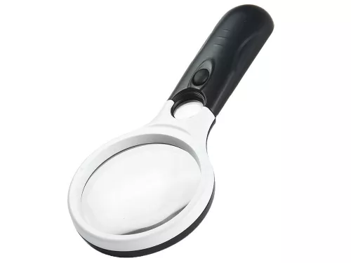 Kézi nagyító LED világítással 45x22mm 3x75mm