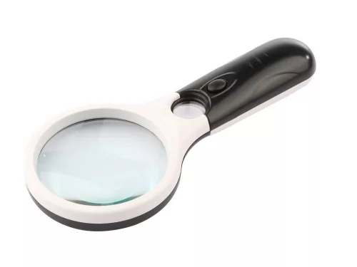 Kézi nagyító LED világítással 45x22mm 3x75mm