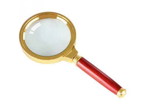 klasszikus nagyító 75mm fém kerettel, arany