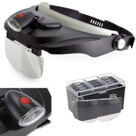   Nagyító és fejlámpa, Precíziós szemüveg LED fény, 3.5x nagyítás