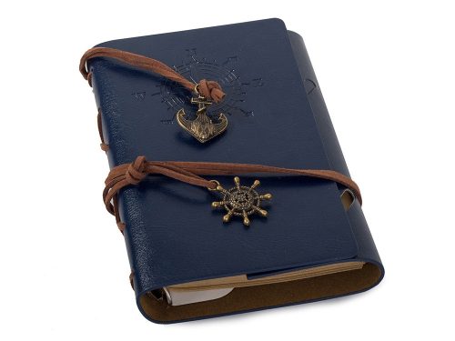 Utazó notesz Retro Vintage, 15X10cm kék