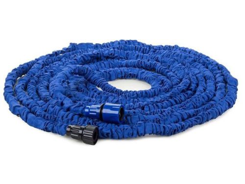 Kihúzható kerti tömlő 15m - 45m locsolópisztollyal, kék