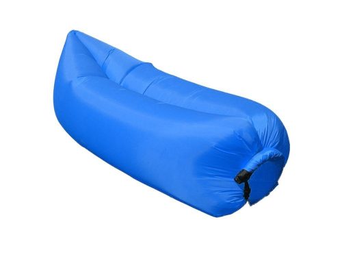 Air Lazy Bag pumpa nélkül felfújható matrac, 220cm x 70cm, sötétkék