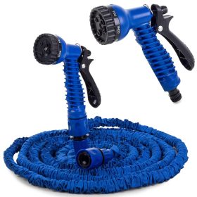   kerti tömlő szórópisztollyal, flexi locsolőcső, csavarodásmentes, 15m kék