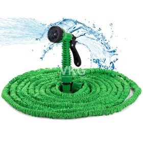   kerti tömlő szórópisztollyal, flexi locsolőcső, csavarodásmentes, 30m zöld