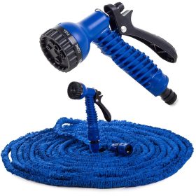   kerti tömlő szórópisztollyal, flexi locsolőcső, csavarodásmentes, 60m kék