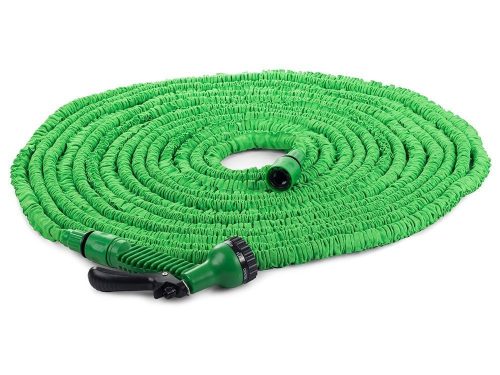 kerti tömlő szórópisztollyal, flexi locsolőcső, csavarodásmentes, 60m zöld