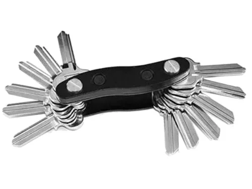 Praktikus kulcstartó 2-10 kulcs számára - 4mm furathoz, piros