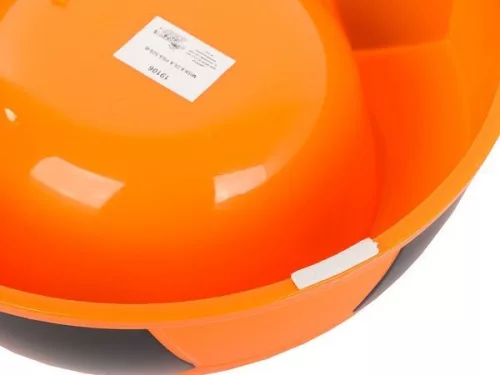 Műanyag tál kutya macska focilabda minta 0,25l narancssárga