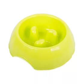   Habzsolásgátló evéslassító tál kutya macska 0.6l, sárga