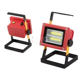   Reflektor lámpa LED 30W, 3000 Lumen, 18650mAh akkumulátor, piros