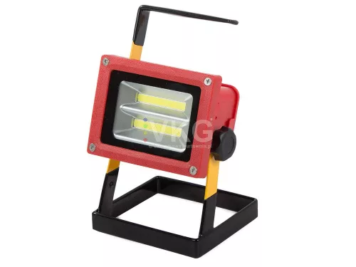 Reflektor lámpa LED 30W, 3000 Lumen, 18650mAh akkumulátor, piros