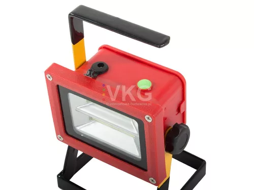 Reflektor lámpa LED 30W, 3000 Lumen, 18650mAh akkumulátor, piros