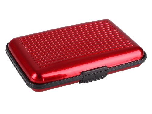 Kártyatartó, iratoknak, alumínium pénztárca, piros