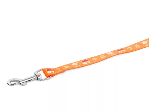 póráz hámmal (kutya macska) - hám mellkas méret 40-50cm, narancs