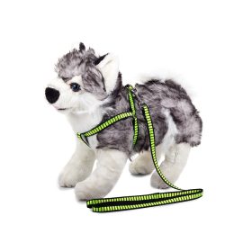   Póráz hámmal (kutya macska) - hám mellkas méret 38-50cm, zöld