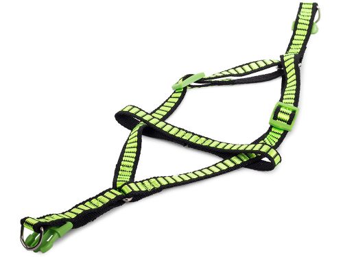 Póráz hámmal (kutya macska) - hám mellkas méret 38-50cm, zöld