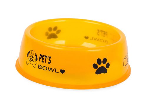 Pet's Bowl Műanyag tál kutya macska 0,4l, sárga