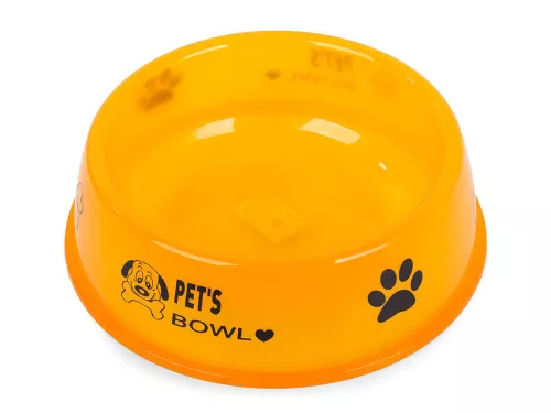 Pet's Bowl Műanyag tál kutya macska 0,4l, sárga
