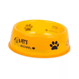 Pet's Bowl Műanyag tál kutya macska 0,4l, sárga