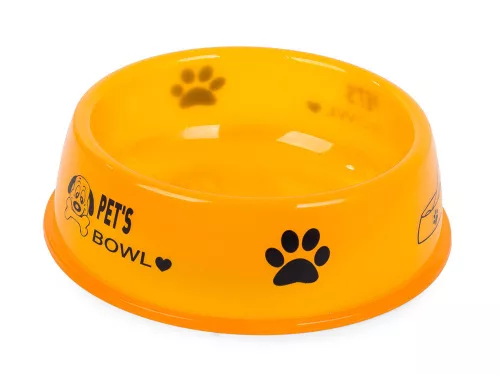 Pet's Bowl Műanyag tál kutya macska 0,4l, sárga