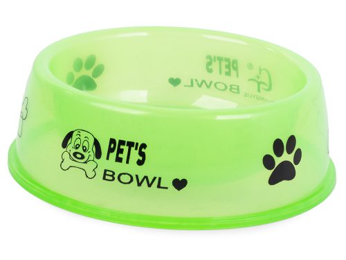 Pet's Bowl Műanyag tál kutya macska 0,4l, zöld