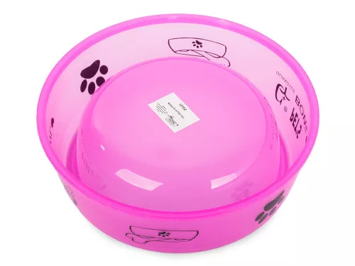 Pet's Bowl Műanyag tál kutya macska 0,6l, rózsaszín