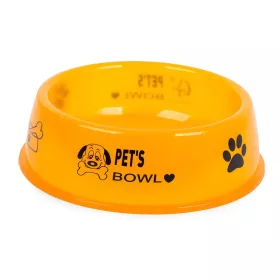 Pet's Bowl Műanyag tál kutya macska 0,8l, sárga