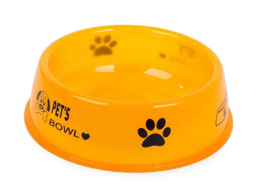 Pet's Bowl Műanyag tál kutya macska 0,8l, sárga