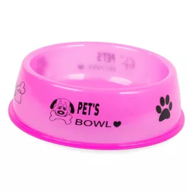 Pet's Bowl Műanyag tál kutya macska 0,8l, rózsaszín