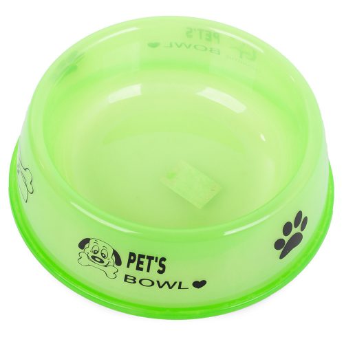 Pet's Bowl Műanyag tál kutya macska 0,8l, zöld