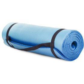 Jóga matrac, fitnesz areobik szőnyeg, 180x60cm, kék