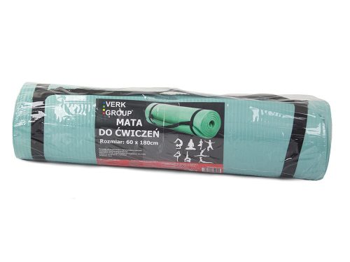 Jóga matrac, fitnesz areobik szőnyeg,  180x60cm, zöld