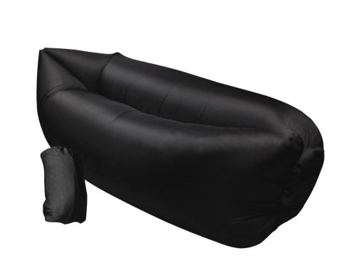Air Lazy Bag pumpa nélkül felfújható matrac, 220cm x 70cm, fekete