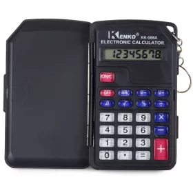 Calculator de buzunar cu 8 cifre, breloc, cu husă pliabilă