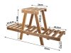 virágtartó állvány fa virágcserép kétemeletes polc