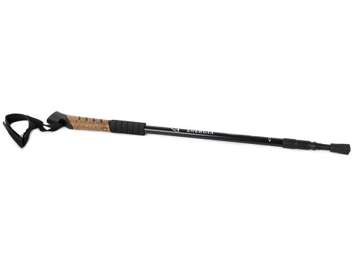 Nordic Walking bot cserélhető talpakkal, 2 db, gumi/parafa fogantyú, fekete