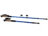 Nordic Walking bot cserélhető talpakkal, 2 db, gumi/parafa fogantyú, kék