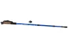 Nordic Walking bot cserélhető talpakkal, 2 db, gumi/parafa fogantyú, kék