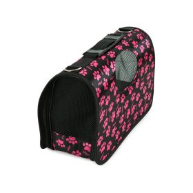   Szállítótáska macska, kutya 37cm x 16cm x 23cm, mancs mintás