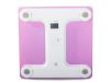 Elektronikus fürdőszobai mérleg 180 kg-ig üveg lcd rózsaszín