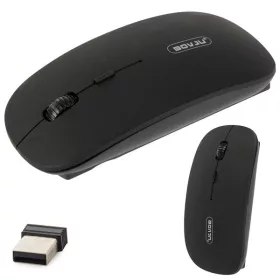   Vezeték nélküli optikai egér slim 2.4 Ghz, 11 cm x 5,5 cm x 2 cm, fekete