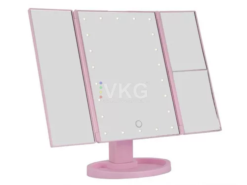 Kozmetikai tükör megvilágított 22 LED 2x 3x USB