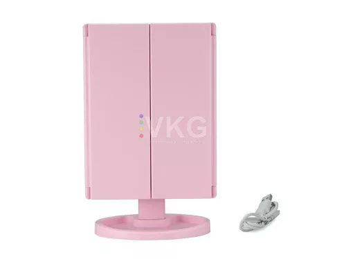 Kozmetikai tükör megvilágított 22 LED 2x 3x USB